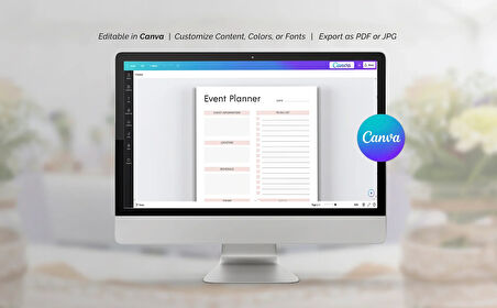 CANVA and MS Word Event Planner Teması