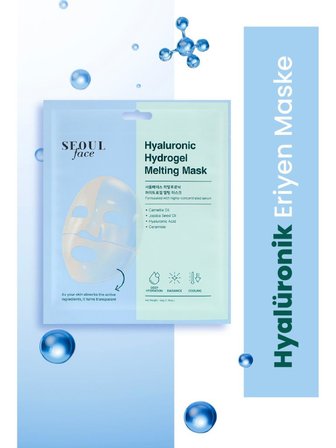 Dermal Hyalüronik ve Pirinç Nemlendirici Pürüzsüzleştirici Eriyen Maske Seti Kore Maske Seti 34 gr.