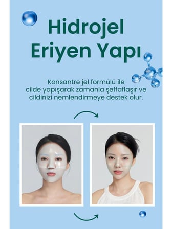 Dermal Hyalüronik ve Pirinç Nemlendirici Pürüzsüzleştirici Eriyen Maske Seti Kore Maske Seti 34 gr.