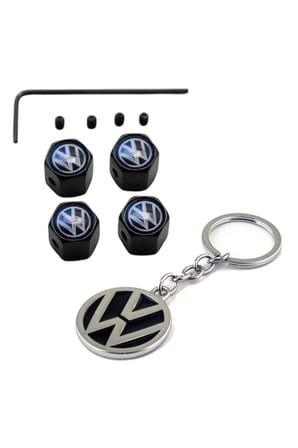 Volkswagen Bora Mavi Logolu Alyanlı Çalınmaya Karşı Güvenli Ve Krom Anahtarlık