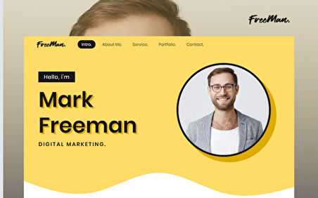 Freeman - Personal One And Landing Page HTML&CSS Teması