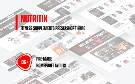 Leo Nutritix - Fitness Supplements PrestaShop Teması