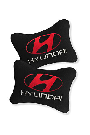Hyundai Uyumlu Siyah Polar Ortopedik Seyahat Araç Boyun Yastığı / Oto Ayna Askısı & Tampon Çeki İpi