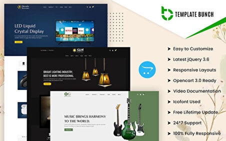 Elevate - Electronics and Lighting with Guitar OpenCard Teması