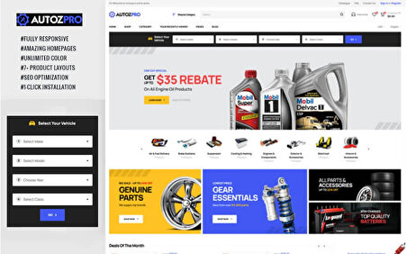 Autozpro - Parts Cars Store PrestaShop Teması