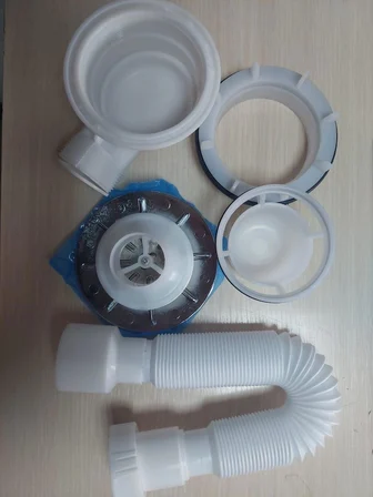 Hygge Krom Kapaklı 9O'lık Büyük Boy Duş Teknesi Sifonu