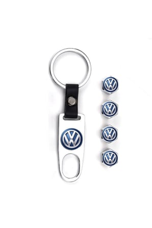Volkswagen Amarok Metal Sibop Kapağı Ve Anahtarlık Krom-mavi