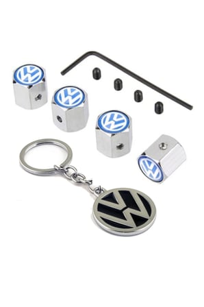 Volkswagen Golf 2 Mavi Logolu Sibop Kapağı Krom Alyanlı Model Ve Anahtarlık