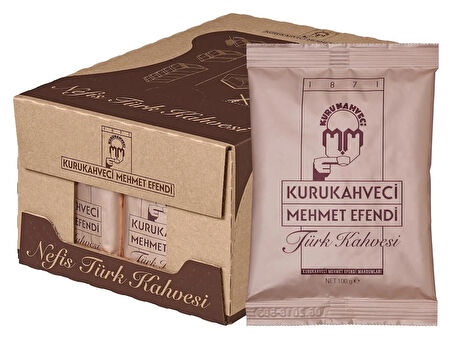 Mehmet Efendi Kurukahveci Türk Kahvesi 100 g × 4 Adet – 4’lü Avantaj Paket | İkramlık & Ev Kullanımı