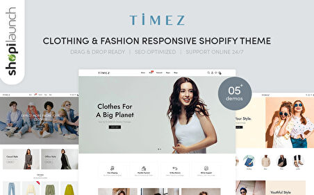 Timez - Clothing & Fashion Shopify Teması