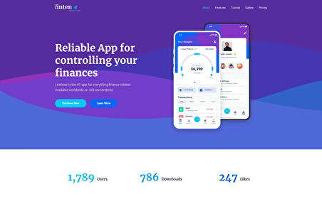 Lintense - All-in-one Landing Page HTML&CSS Teması