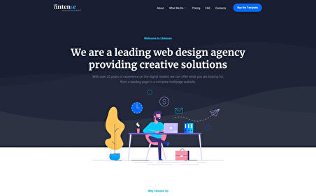 Lintense - All-in-one Landing Page HTML&CSS Teması