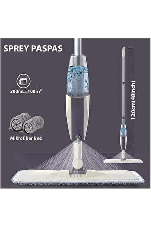 YENİLZD Mop Mikrofiber Bez Temizlik Seti Sprey Mop Su Deterjan Hazneli 360 Derece Dönen PASPAS TEMİZLİK BEZİ  