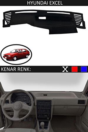 Hyundai H100 2004-2019 İçin Uygun Torpido Koruma Halısı Siyah Kenar Renk Siyah
