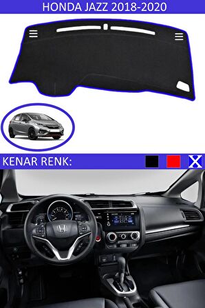 Hyundai Accent Blue 2011-2016 İçin Uygun Torpido Koruma Halısı Siyah Kenar Renk Kırmızı