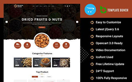 Micron Dried - Fruits and Nuts OpenCard Teması