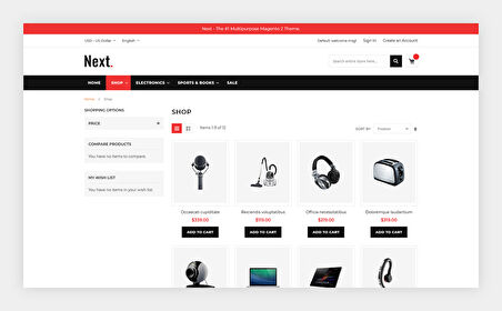 Next – Electronics Magento Teması