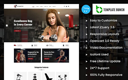 Gymnetic - Sports Shop OpenCard Teması