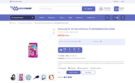 MegaShop - Multipurpose eCommerce Store Magento Teması