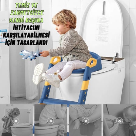 Merdivenli Çocuk Klozet Tuvalet Eğitimi Aparatı