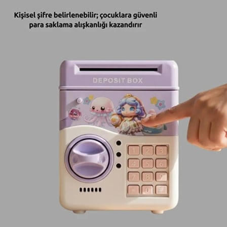 Müzikli Kumbara - Işıklı - Şifreli Atm Tasarımlı