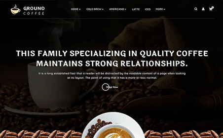Ground Coffee - Coffee Store OpenCard Teması