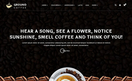 Ground Coffee - Coffee Store OpenCard Teması