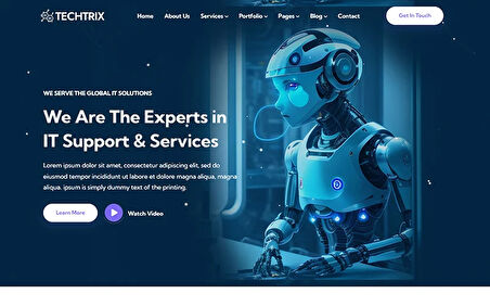 Techtrix - IT Startups & Technology Solutions HTML&CSS Teması