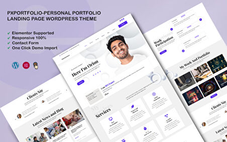 Pxportfolio - Personal Portfolio Landing Page Wordpress Teması