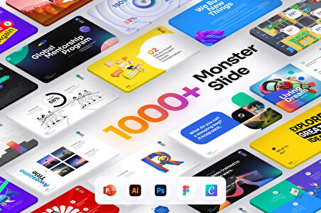 Monster Slides Premium Presentation Power Point Teması