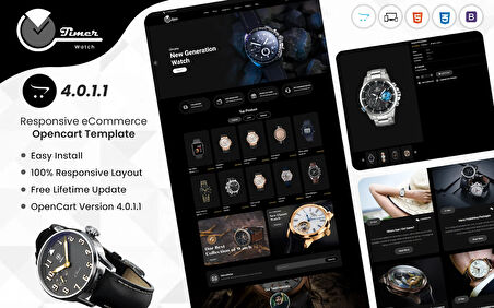 Timerwatch - Watch Store OpenCard Teması