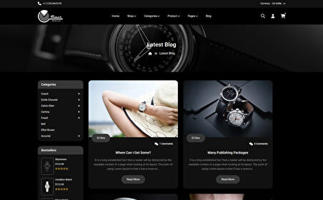 Timerwatch - Watch Store OpenCard Teması