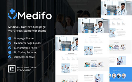 Medifo - A Medical Landing Page Wordpress Teması