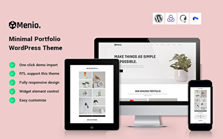 Menio - Minimal Portfolio Wordpress Teması