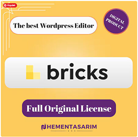 Bricks Builder PRO Wordpress Editör Teması + Orijinal Lisansı
