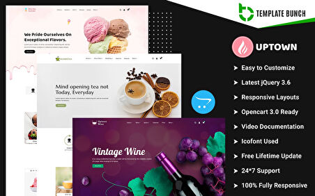 Uptown - Summer and Tea With Wine OpenCard Teması