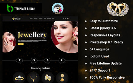 Reflect Jewellery - Jewellery Store PrestaShop Teması