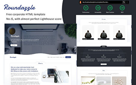 Roundazzle - Corporate HTML&CSS Teması