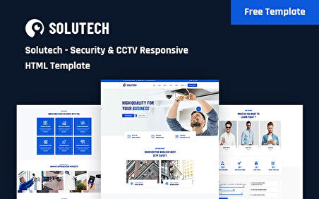 Solutech - CCTV & Security HTML&CSS Teması
