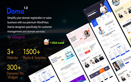 Doma - Domain Name Register and WHMCS Elementor WordPress WooCommerce Teması