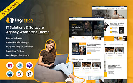 DigiTech - IT Solutions & Software Agency Wordpress Teması