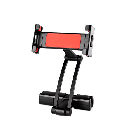 Microcase Araç İçi Koltuk Arkası 360° Döner Başlıklı Tablet Telefon Tutucu PB - 45 - SİYAH - KIRMIZI AL4829
