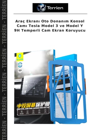 Araç Ekranı Oto Donanım Konsol Camı Tesla Model 3 ve Model Y 9H Temperli Cam Ekran Koruyucu