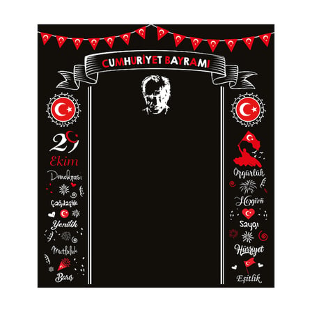 29 Ekim Cumhuriyet Bayramı Fotoğraf Çekim Brandası 180x200 cm