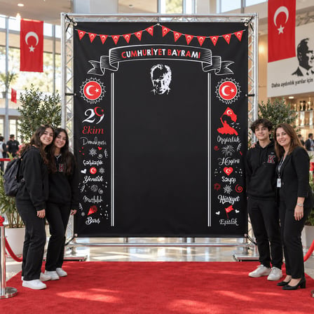 29 Ekim Cumhuriyet Bayramı Fotoğraf Çekim Brandası 180x200 cm