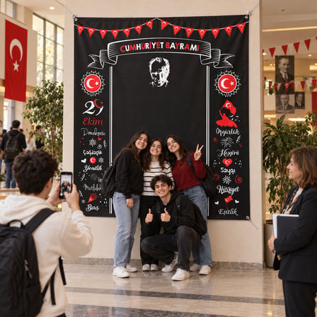 29 Ekim Cumhuriyet Bayramı Fotoğraf Çekim Brandası 180x200 cm
