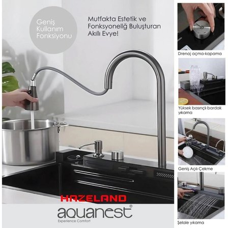 HAZELAND AQUANEST Premium 5 Tuşlu Akıllı Evye