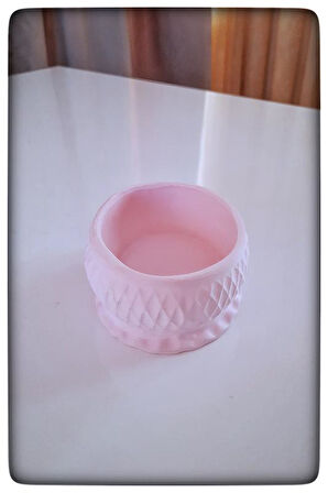 Dekoratif Beton Mumluk Pembe Tealight Şamdan Mum Dahil Değil