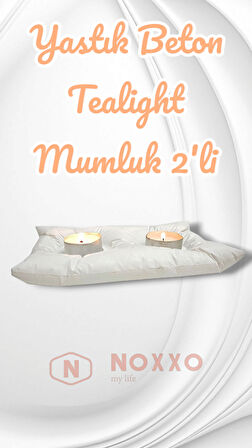 Dekoratif El Yapımı Beton Yastık Mumluk 2’li Tealight Mumluk Modern Dekor İç Mekan İçin Şık Tasarım