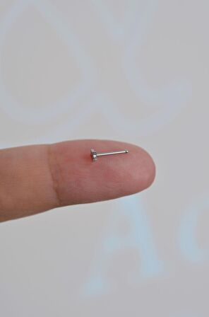 316 L Yıldız Hızma Burun Piercingi Gümüş Renkli